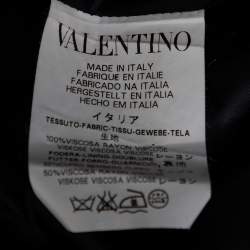 Pre Owned RED Valentino Black Crepe Ruffled Hem Blazer S