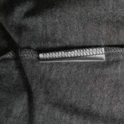 Pre Owned RED Valentino Grey Cotton & Lace Trimmed Pocket Detailed Top M