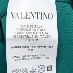 RED Valentino Green Cotton Knit Single Button Cardigan XL
