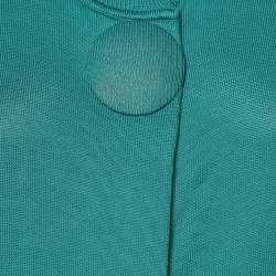 RED Valentino Green Cotton Knit Single Button Cardigan XL