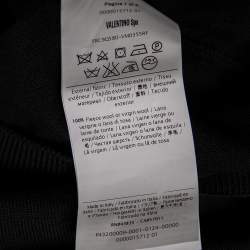 Pre Owned RED Valentino Black Wool Bow And Scalloped Detail Top L