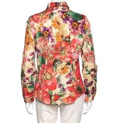 Pre Owned RED Valentino Multicolor Floral Printed Cotton Shirt L