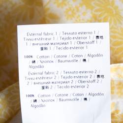 Pre Owned Red Valentino Yellow Floral Printed Cotton Ruffle Trimmed Mini Dress S