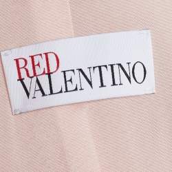 RED Valentino Pink Stretch Cotton Button Front Blazer L