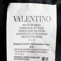 RED Valentino Black Tulle Sequin Embellished Scalloped Sleeveless Dress M