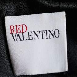 RED Valentino Black Tulle Sequin Embellished Scalloped Sleeveless Dress M