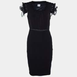 Pre Owned RED Valentino Vintage Knit Ruffled Sleeve Dress M