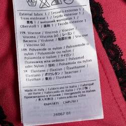 Pre Owned RED Valentino Pink Stretch Knit Tulle Inlay Paneled Dress L