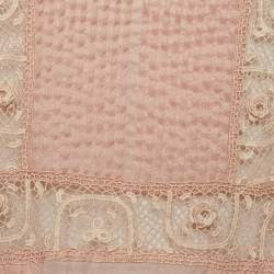 Pre Owned RED Valentino Pale Pink Cotton Voile Sleeveless Dress M