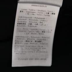 Pre Owned RED Valentino Black Crepe Lace Detail Ruffle Hem Dress XS