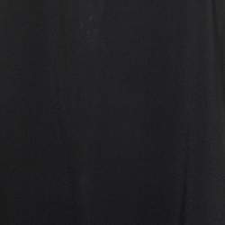 Pre Owned RED Valentino Black Crepe Lace Detail Ruffle Hem Dress XS