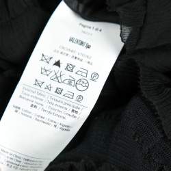 Pre Owned RED Valentino Black Cotton Ruffle Tiered Mini Dress M