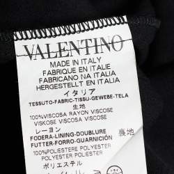 RED Valentino Black Viscose Ruffle Sleeve Top S