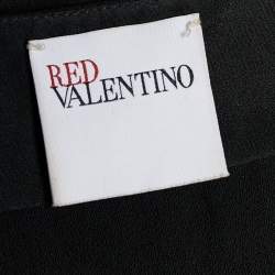 RED Valentino Black Viscose Ruffle Sleeve Top S