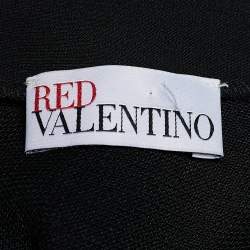 Pre Owned RED Valentino Black Jersey Short Sleeve Dress S