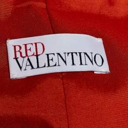 RED Valentino Orange Cotton Belt Detail Blazer L