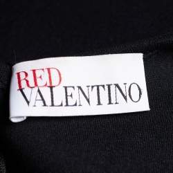 Pre Owned RED Valentino Black Jacquard Knit Sleeveless Dress M
