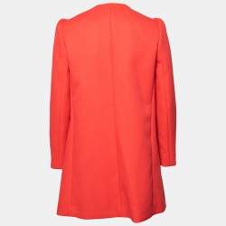 RED Valentino Coral Pique Bow Detail  Coat  M