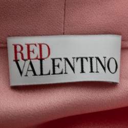 RED Valentino Pink Crepe Bow Detail Half Sleeve Top M
