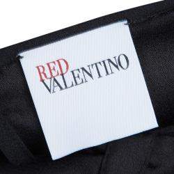 Red Valentino Black and Navy Blue Lace Top and Skirt Set S/M