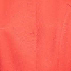 Pre Owned RED Valentino Coral Pink Pique Bow Detail Jacket L