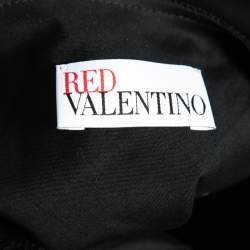 Pre Owned RED Valentino Black Polka Dot Tulle Flounce Skirt M