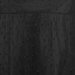 Pre Owned RED Valentino Black Polka Dot Tulle Flounce Skirt M