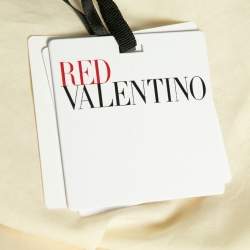 RED Valentino Cream Polka Dot Tulle Flounce Skirt M