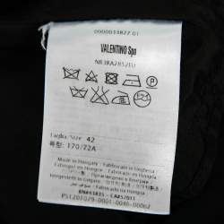 RED Valentino Black Crepe Flared Hem Mini Skirt M