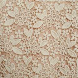 Pre Owned RED Valentino Cream Silk & Lace Sleeveless Top M