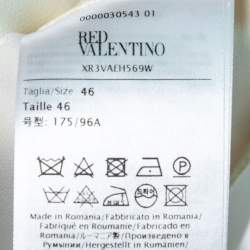 Pre Owned RED Valentino Yellow Butterfly Print Crepe Cady Knee-Length Dress L