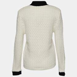 RED Valentino Monochrome Knit Zip Up Cardigan XL