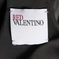 Pre Owned RED Valentino Teal Blue Fur Belted Oversized Jacket M