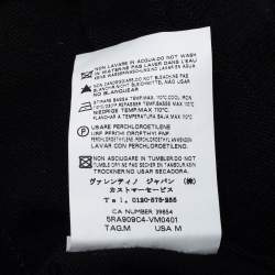 Pre Owned Red Valentino Black Knit & Silk Sequin Embellished Top  M