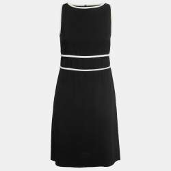 Pre Owned RED Valentino Black Crepe Sleeveless Shift Dress M