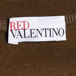 Pre Owned RED Valentino Olive Green Monkey Print Jersey T-Shirt M