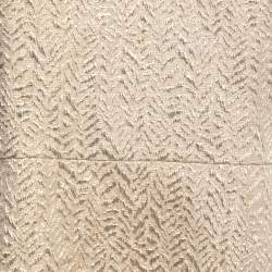 Pre Owned RED Valentino Metallic Gold Jacquard Sleeveless Midi Dress L