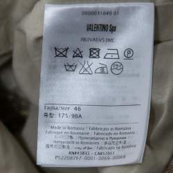 Pre Owned RED Valentino Metallic Gold Jacquard Sleeveless Midi Dress L