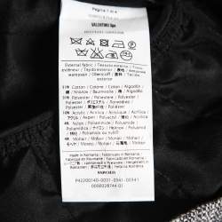 RED Valentino Black & Grey Tweed Ruffle Trim Cap-Sleeve Jacket L