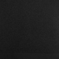 Pre Owned RED Valentino Black Knit Ruffled Sleeves Midi Dress L