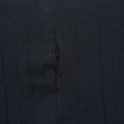 Pre Owned RED Valentino Black Pleated Crepe Bow-Detail Maxi Dress M