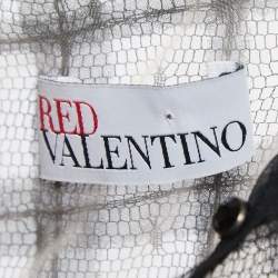 Pre Owned RED Valentino Black Tulle Flared Mini Dress M