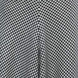 RED Valentino Black Houndstooth Patterned Wool Lace Trim Mini Skirt M