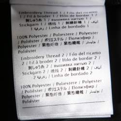 Pre Owned RED Valentino Black Crepe and Net Mock Neck Long Sleeve Blouse L