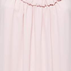 Pre Owned RED Valentino Pink Crepe Tie-Bow Detail Sleeveless Midi Dress M