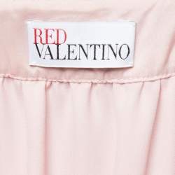 Pre Owned RED Valentino Pink Crepe Tie-Bow Detail Sleeveless Midi Dress M