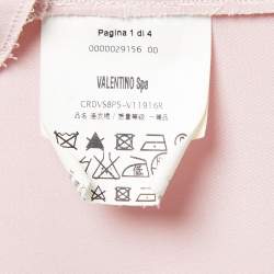 Pre Owned RED Valentino Pink Crepe Tie-Bow Detail Sleeveless Midi Dress M