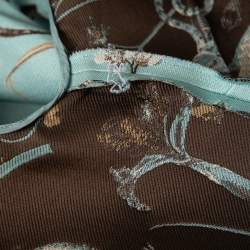 Pre Owned RED Valentino Myosotis Flora & Fauna Brocade Shift Dress S