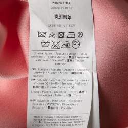 Pre Owned RED Valentino Pink Crepe Bow Detail Blouse M