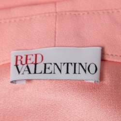 Pre Owned RED Valentino Pink Crepe Bow Detail Blouse M